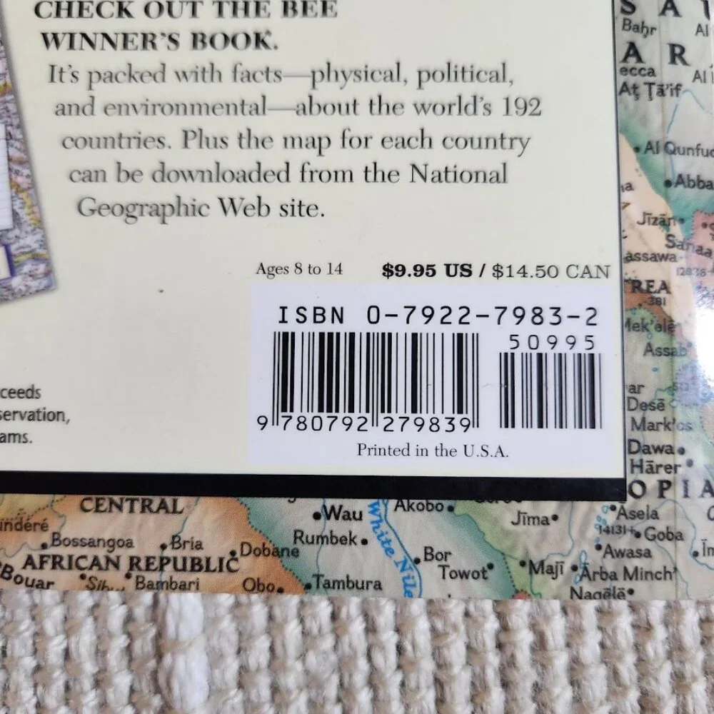 National Geographic Bee Official Study Guide Updated Edition Paperback Book